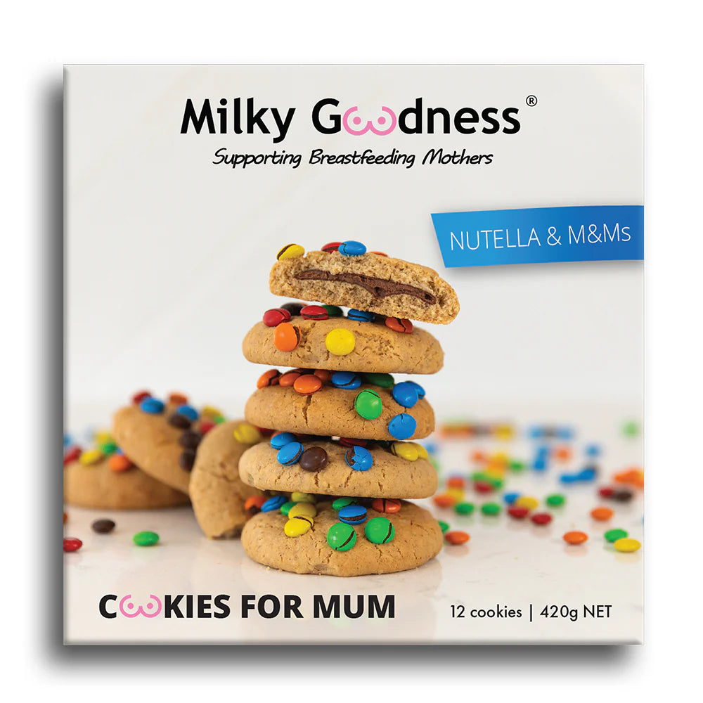 Milky Goodness® | Lactation Cookies | Nutella + M&M
