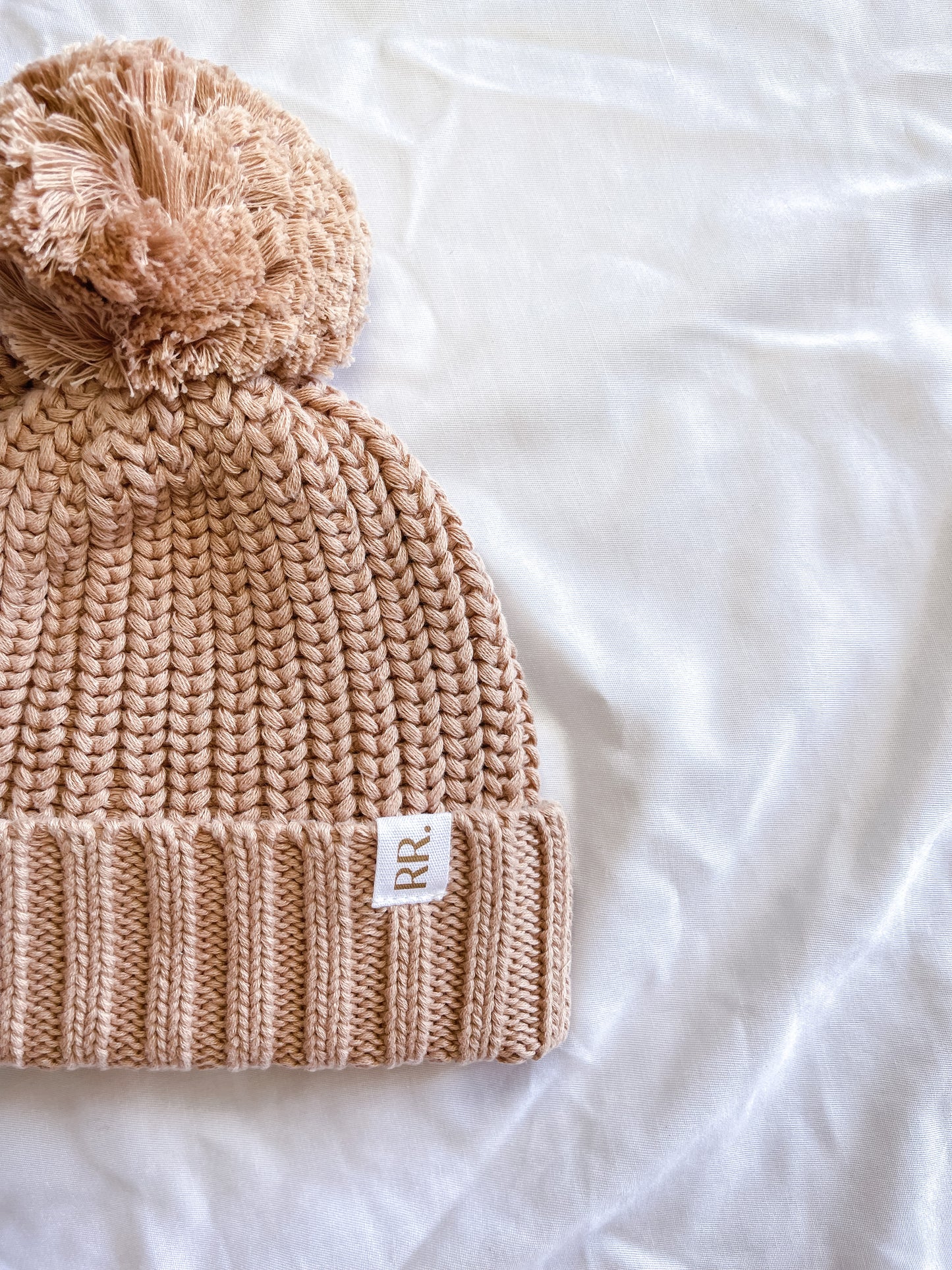 Chunky Beanie | Milk Tea | Pom Pom