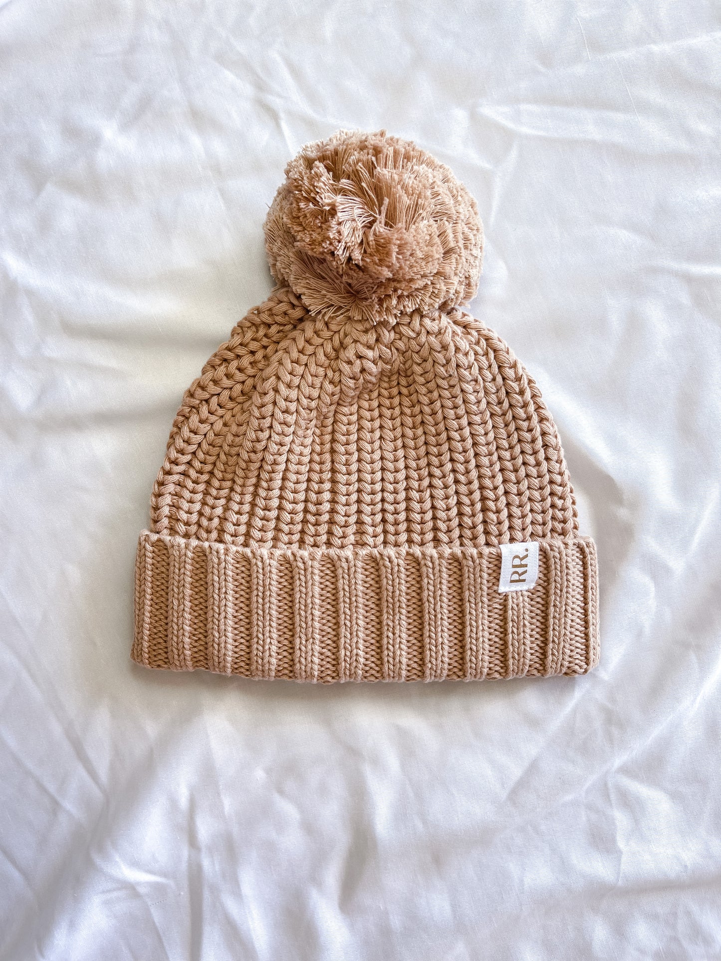 Chunky Beanie | Milk Tea | Pom Pom