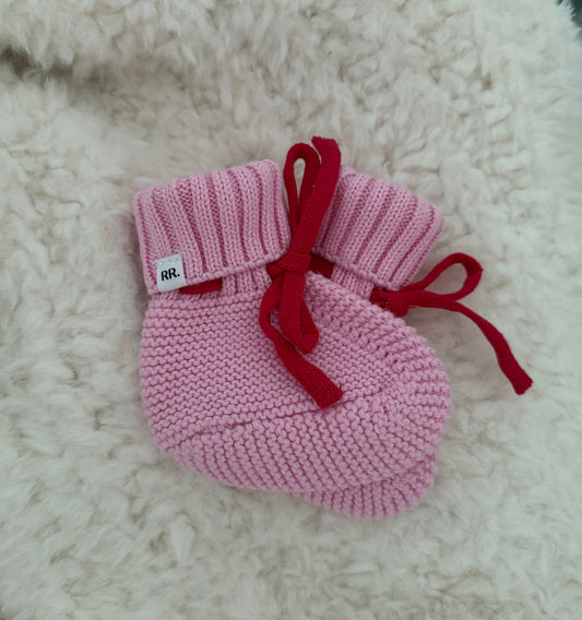 Booties | Lolly Pink + Heart Ties