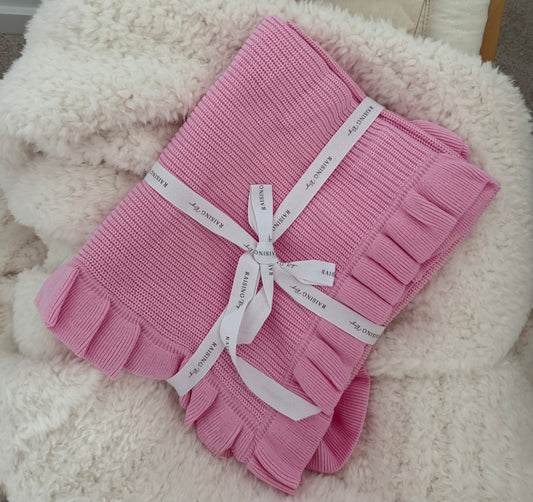 Frill Blanket | Lolly Pink