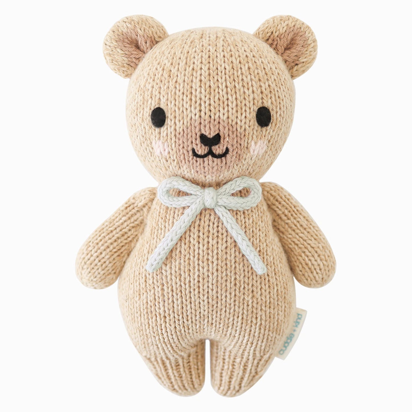 Cuddle + Kind | Baby Honey Bear | Robins Egg Blue Bow